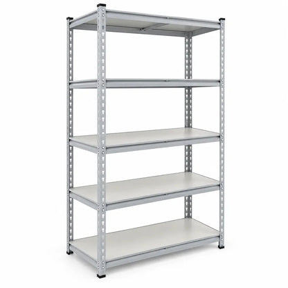 5-Tier Medium Duty Storage Shelf Rack | White - used 4 months - Al Thahani Furniture