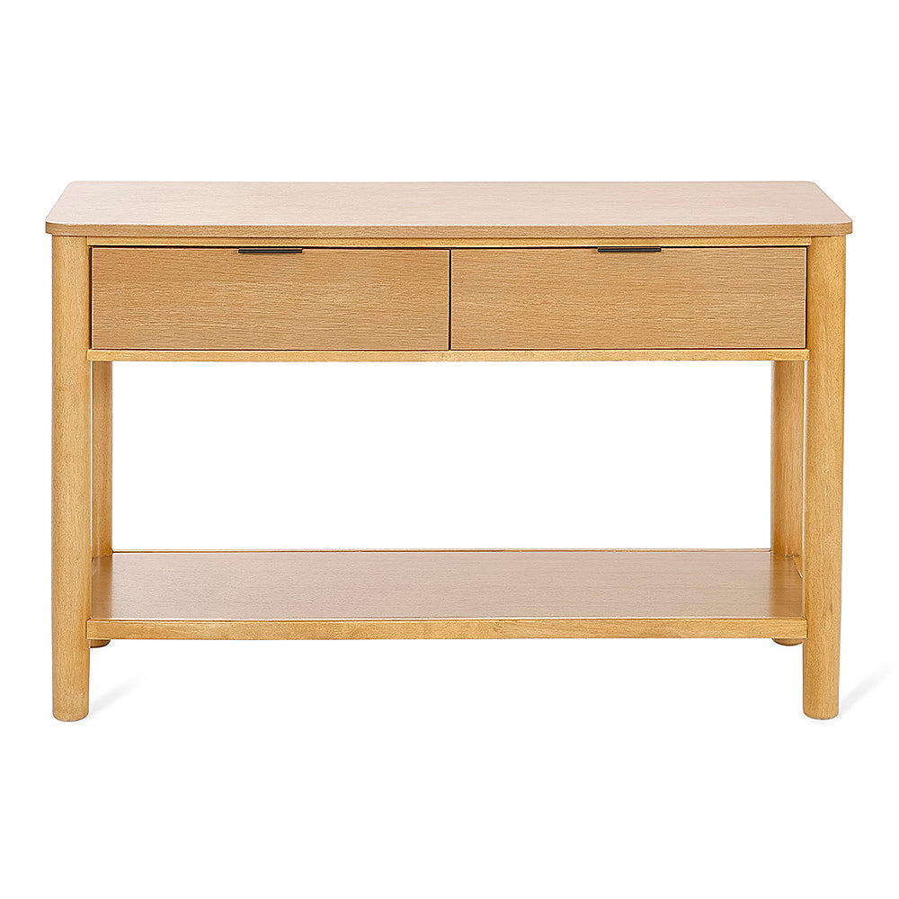 Home Urs Miller Console Table | Natural Oak, 2 Drawers & Shelf - used 4 months