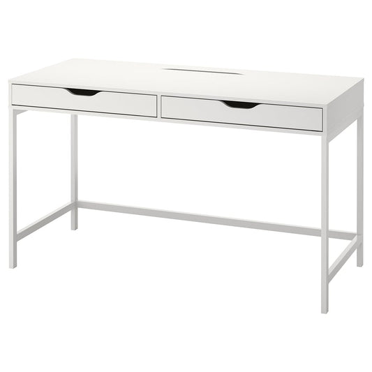 IKEA ALEX Desk – White, 132x58 cm, with Drawers & Cable Management