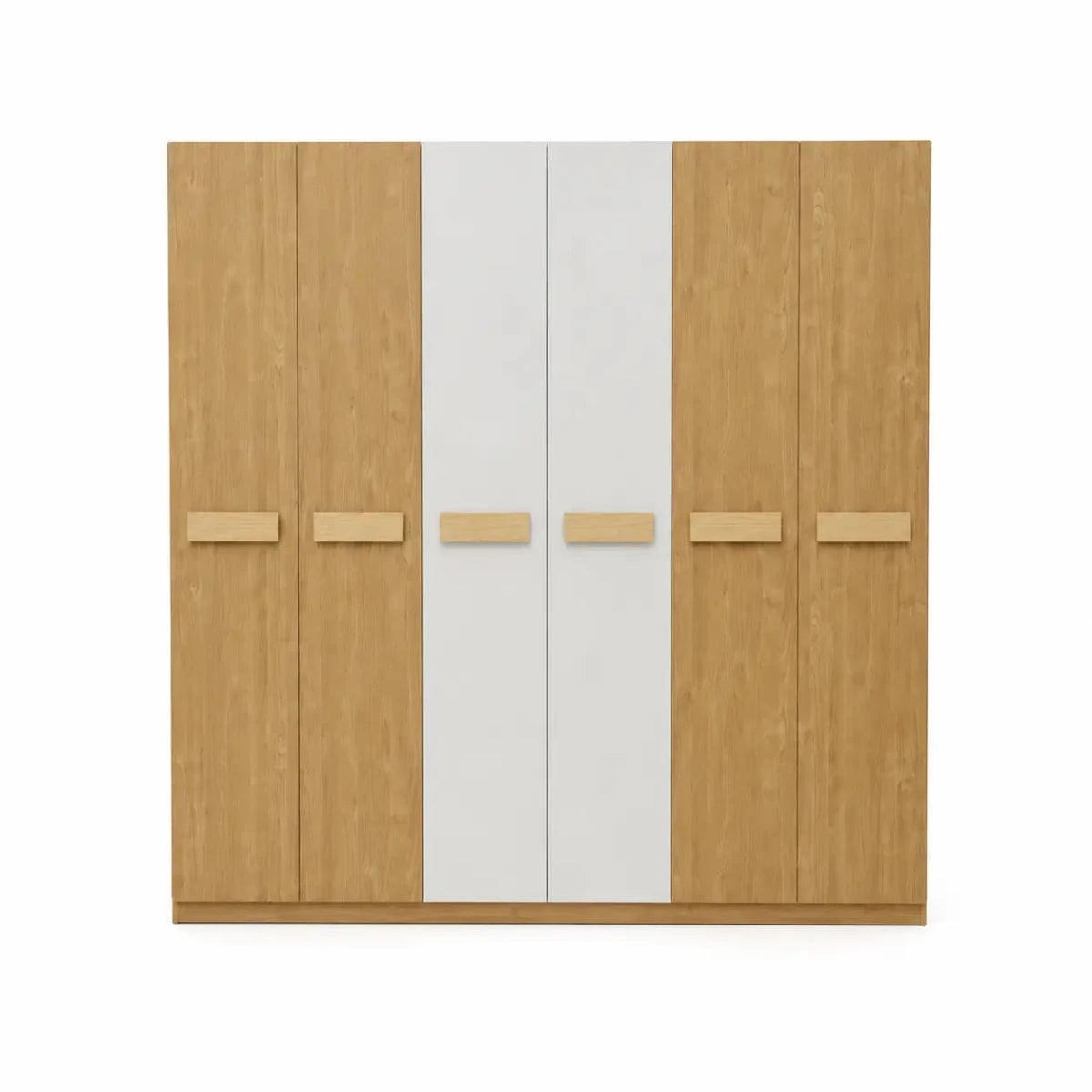 6 - Door Wardrobe | New Burly Wood & Beige Mat Finish - used 5 months - Al Thahani Furniture