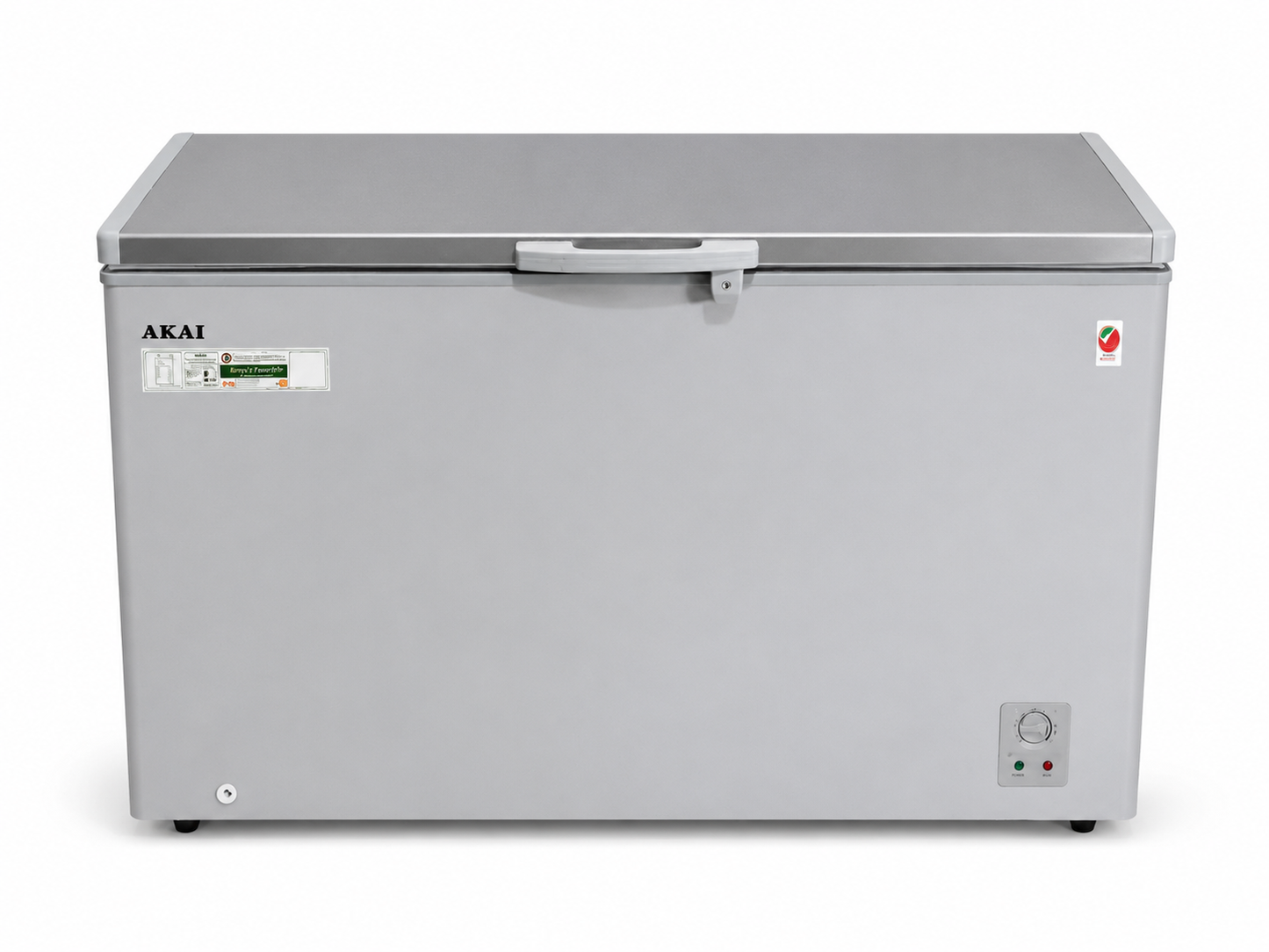 AKAI CFMA-ESS34R6WB Chest Freezer | 420L Net, 766.5L Gross, Silver