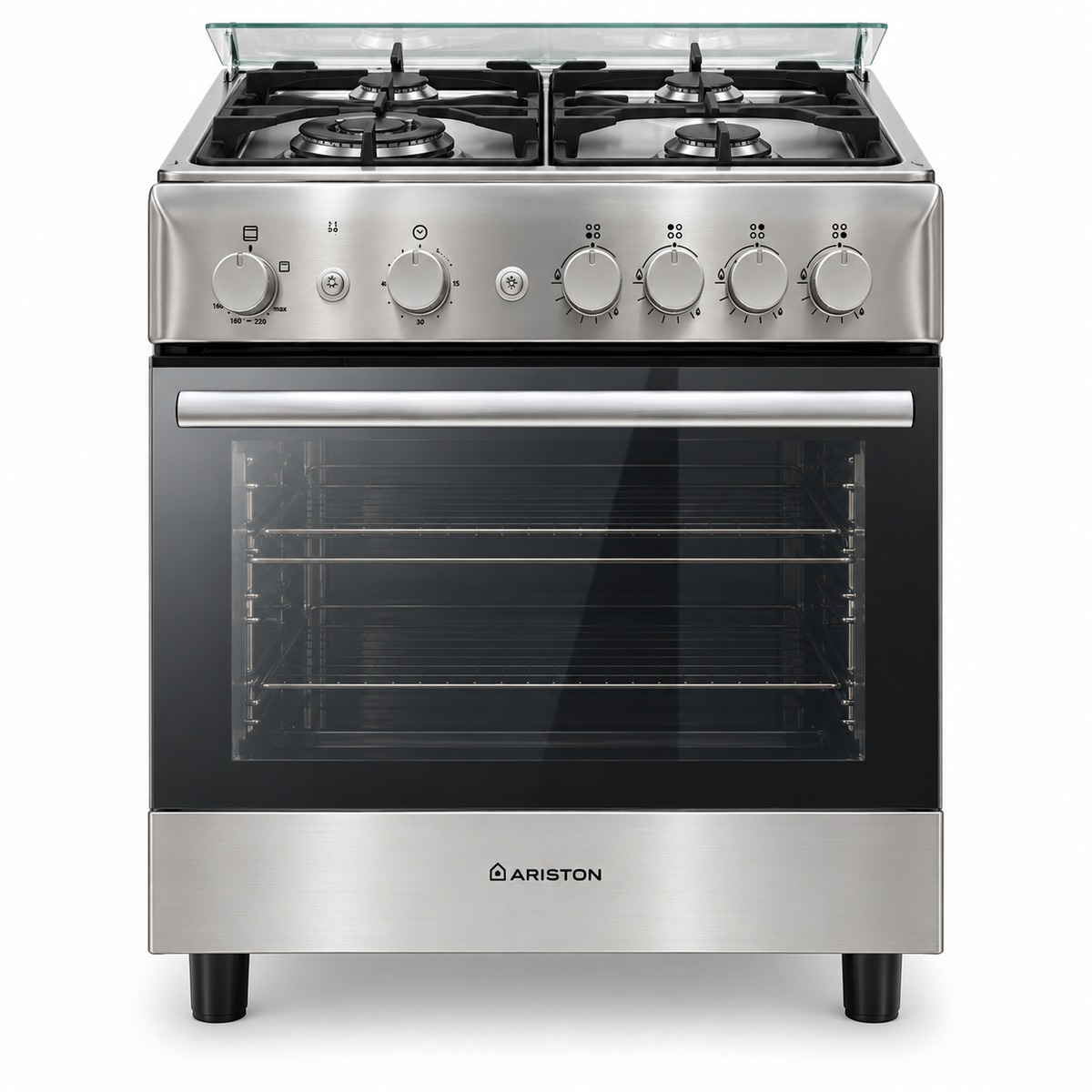 Ariston A6TG1F C(X) EX 60cm 4-Burner Full Gas Cooker with 58L Oven – Stainless Steel