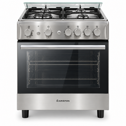 Ariston A6TG1F C(X) EX 60cm 4-Burner Full Gas Cooker with 58L Oven – Stainless Steel