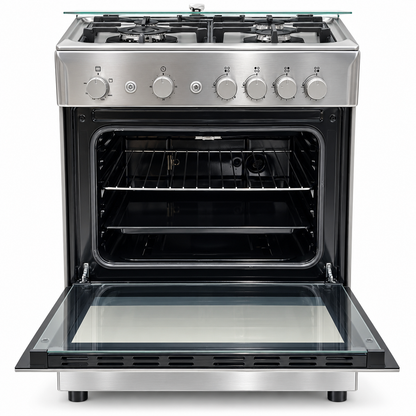 Ariston A6TG1F C(X) EX 60cm 4-Burner Full Gas Cooker with 58L Oven – Stainless Steel