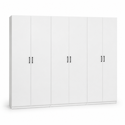 IKEA PAX 6-Door Modular Wardrobe with Mesh Baskets