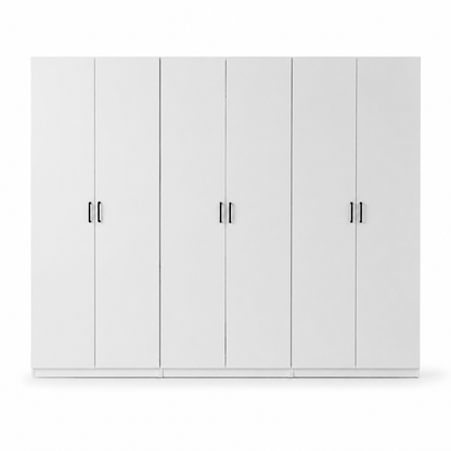 IKEA PAX 6-Door Modular Wardrobe with Mesh Baskets