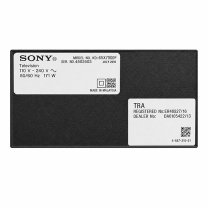 Sony BRAVIA 65-Inch 4K HDR Smart LED TV – KD-65X7000F