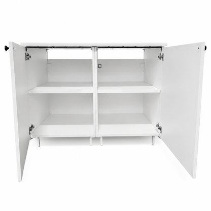 White 2-Door Storage Cabinet / Sideboard – 123 × 64 × 90 cm