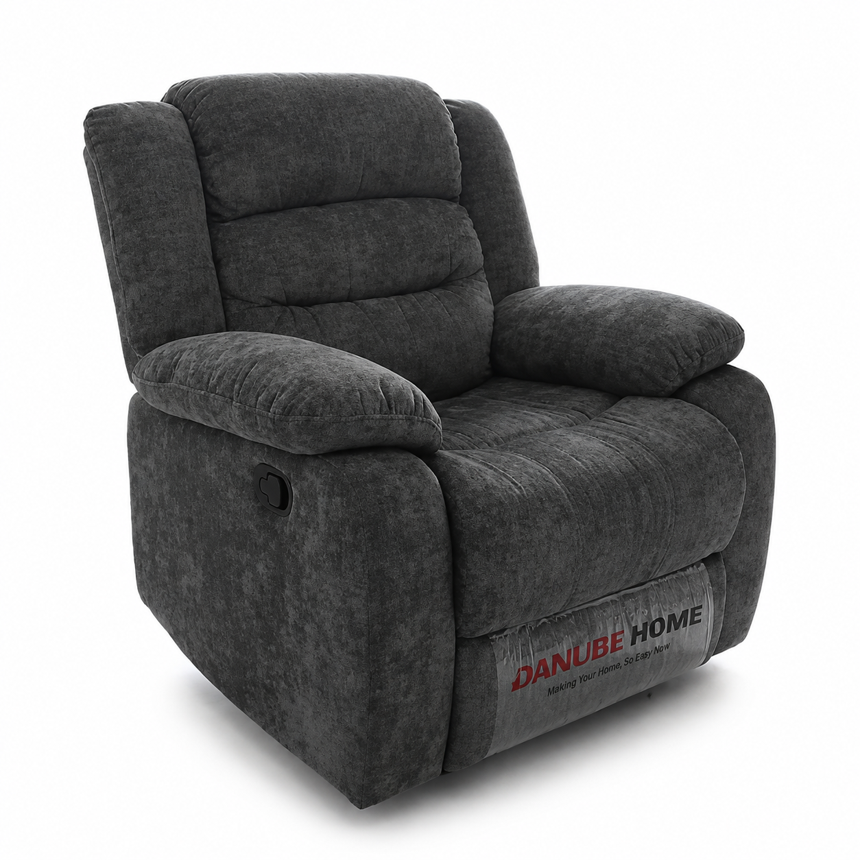 Danube Home Manual Recliner Chair – Dark Grey