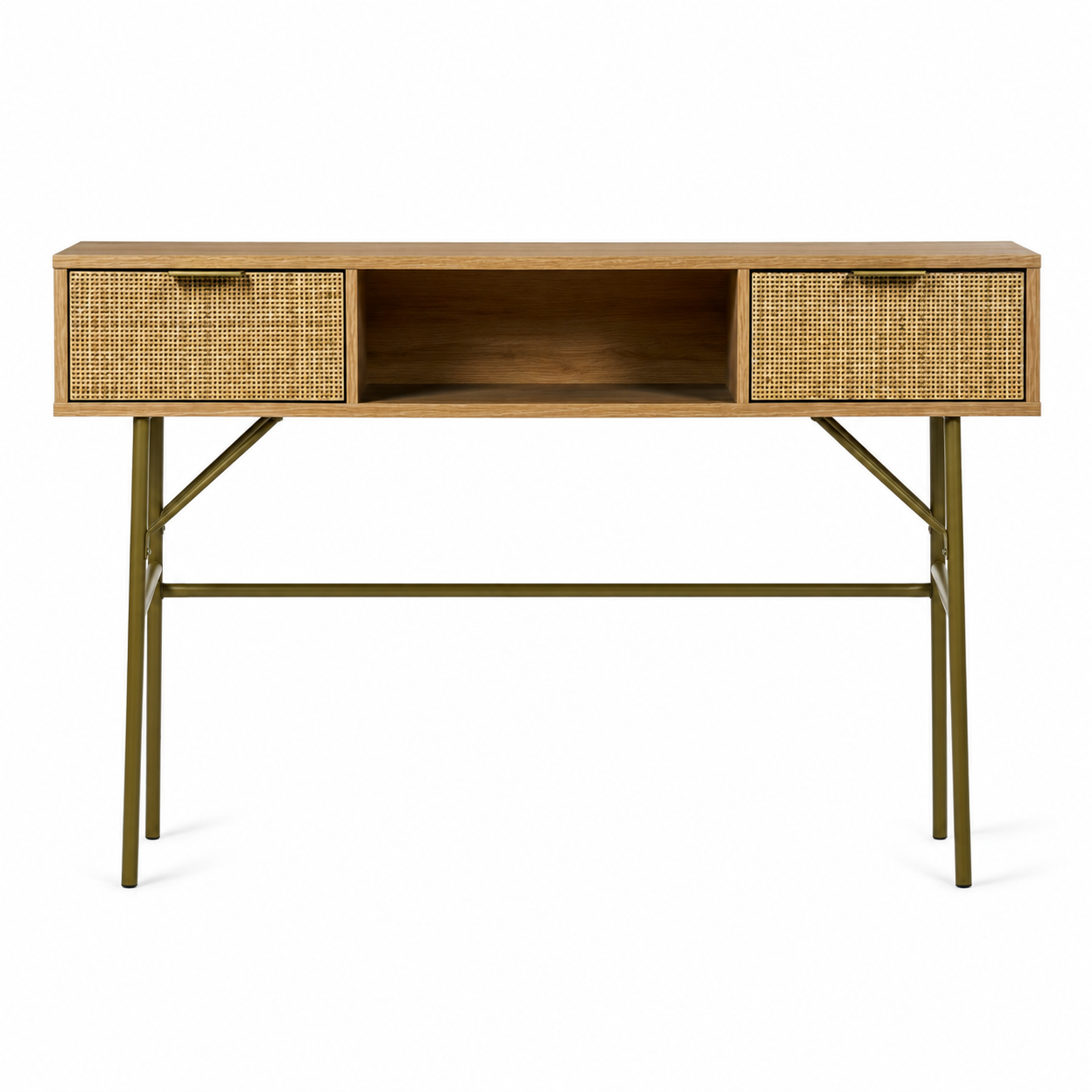 Maisons du Monde Solstice Rattan Desk – 110 × 40 × 82 cm