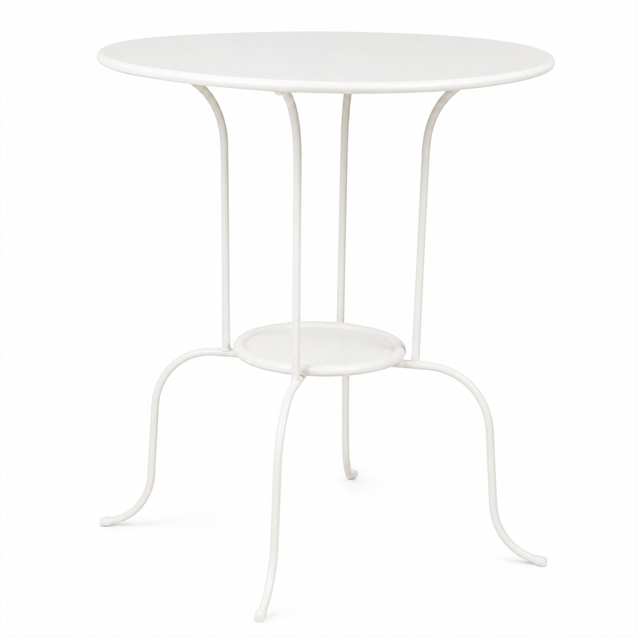 IKEA LINDVED White Round Side Table – 50 × 68 cm
