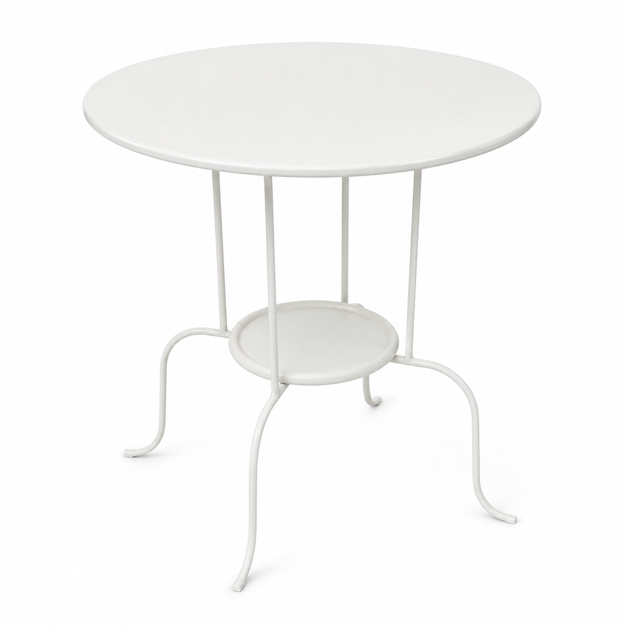 IKEA LINDVED White Round Side Table – 50 × 68 cm