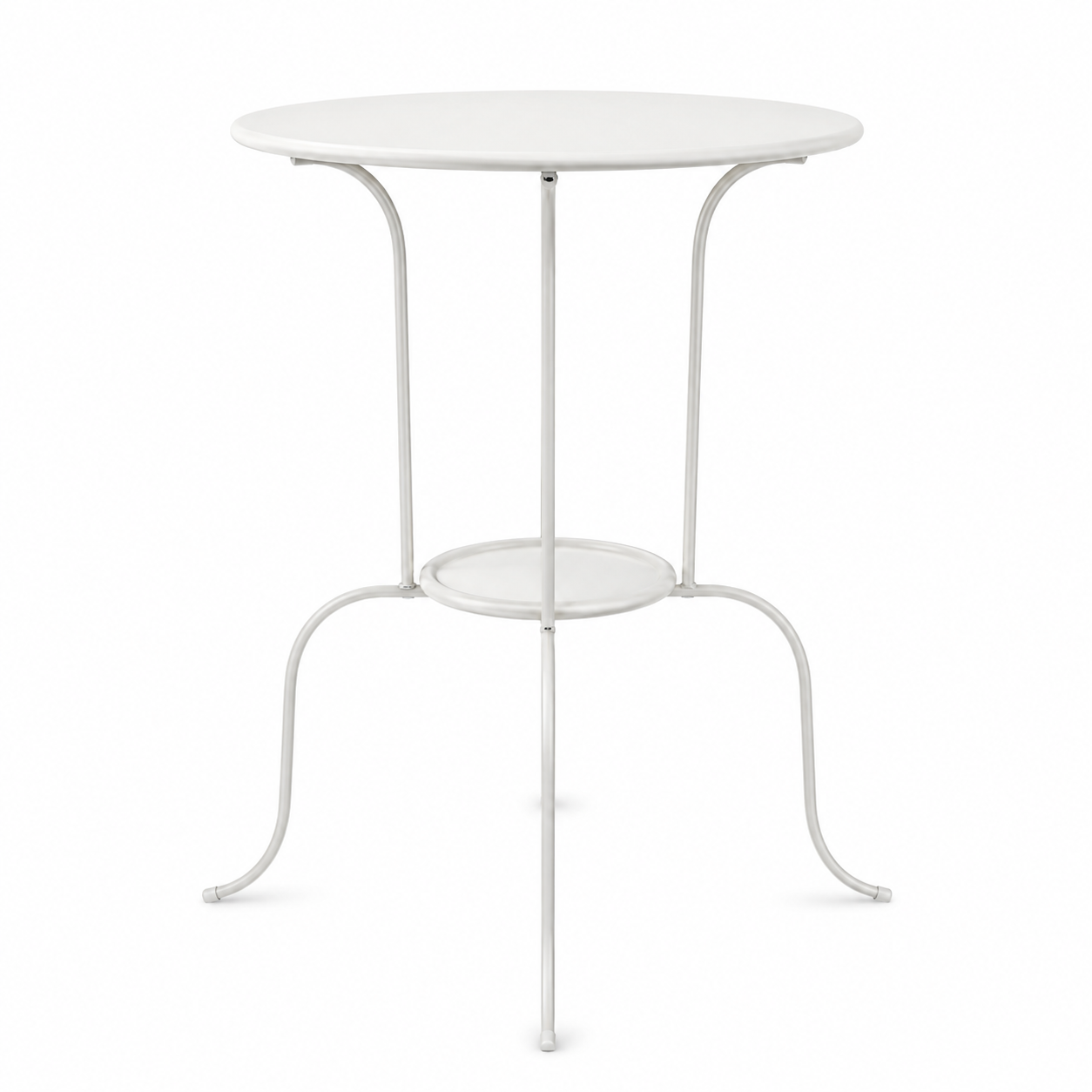 IKEA LINDVED White Round Side Table – 50 × 68 cm