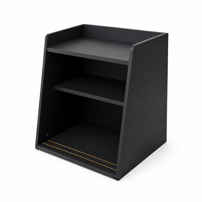 IKEA Black Open Bedside Table