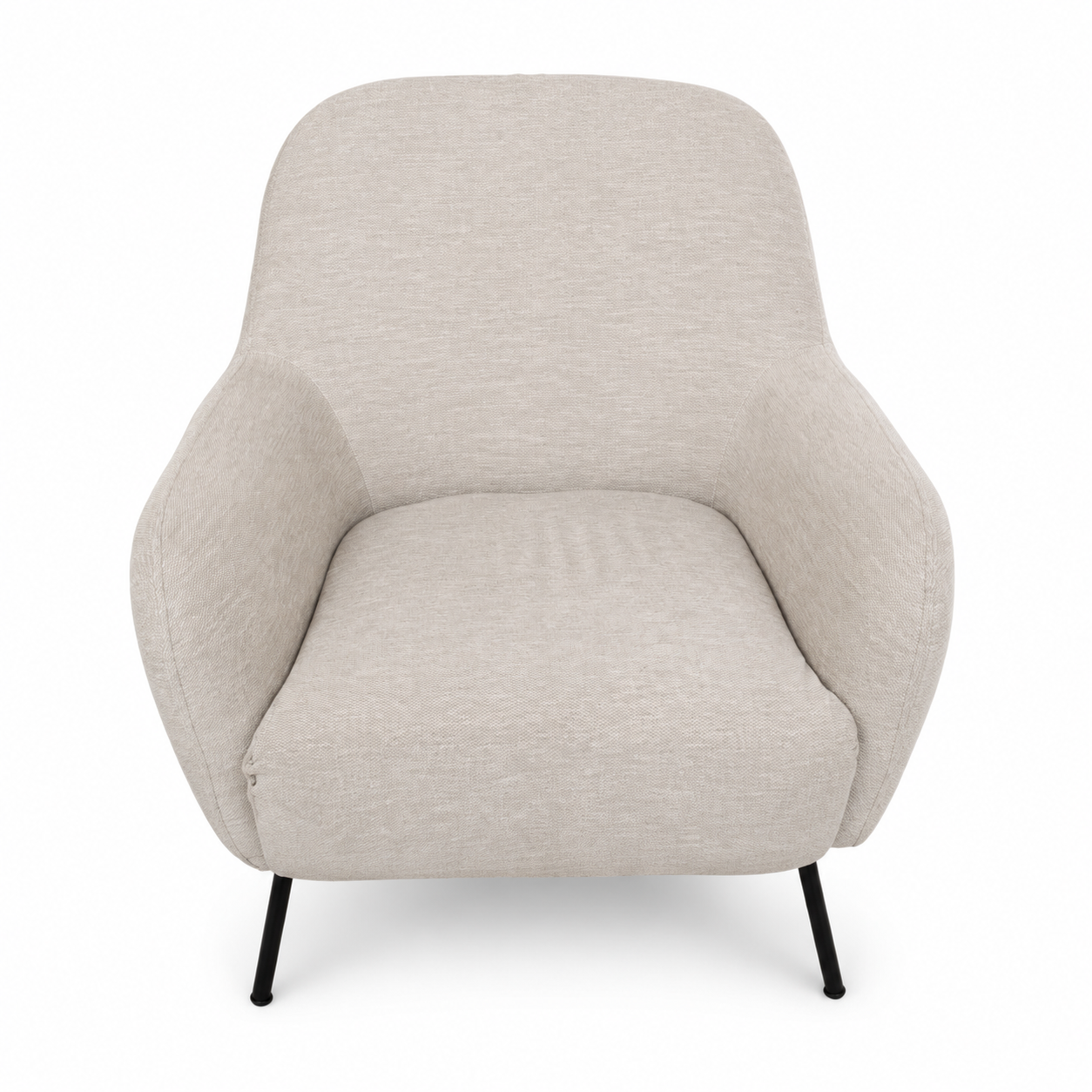 HomeBox Livorno Beige Fabric Accent Chair – 78 × 67.5 × 71 cm