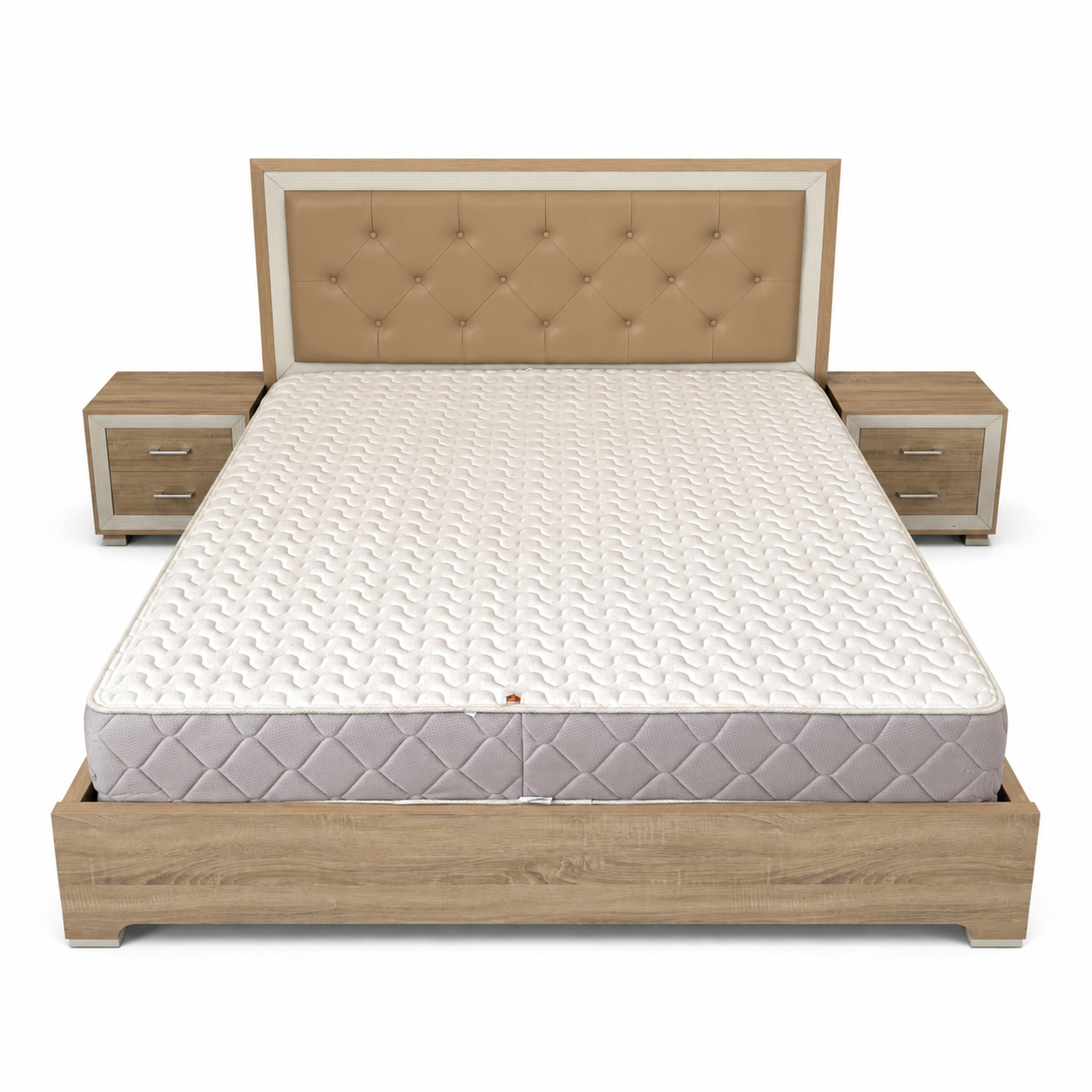 Home Centre King-Size Bedroom Set with 5-Door Wardrobe & Mattress – 180 × 210 cm