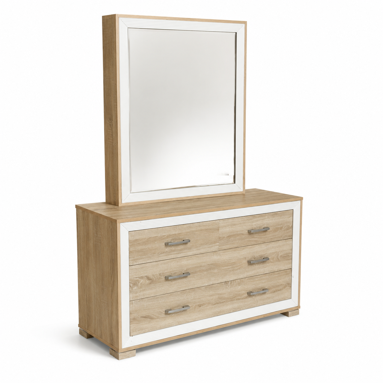Home Centre King-Size Bedroom Set with 5-Door Wardrobe & Mattress – 180 × 210 cm