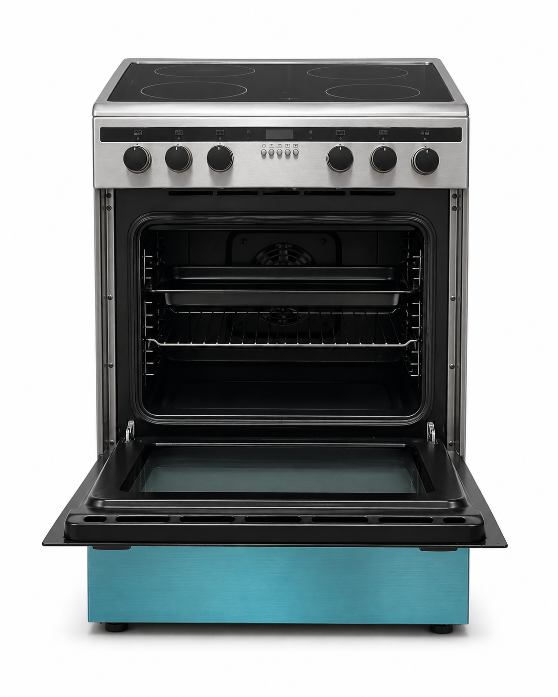 Midea VS66C14ST 60cm Freestanding Ceramic Cooker with 65L Multifunction Oven | Stainless Steel