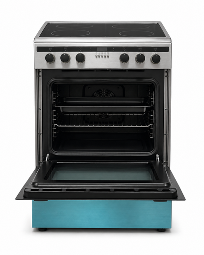 Midea VS66C14ST 60cm Freestanding Ceramic Cooker with 65L Multifunction Oven | Stainless Steel