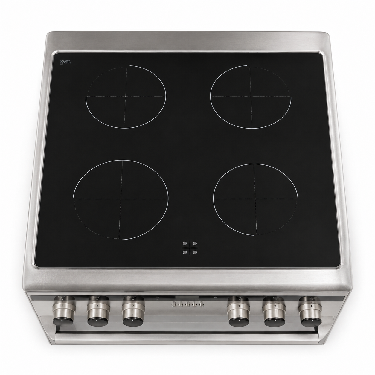 Midea VS66C14ST 60cm Freestanding Ceramic Cooker with 65L Multifunction Oven | Stainless Steel