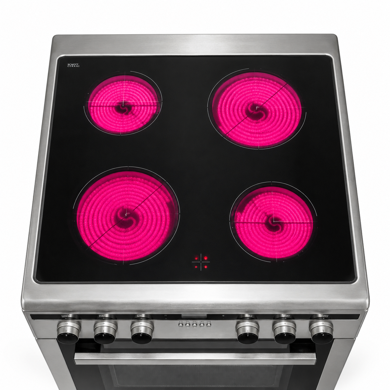 Midea VS66C14ST 60cm Freestanding Ceramic Cooker with 65L Multifunction Oven | Stainless Steel