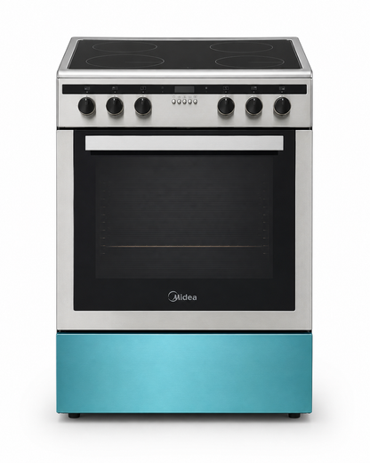 Midea VS66C14ST 60cm Freestanding Ceramic Cooker with 65L Multifunction Oven | Stainless Steel