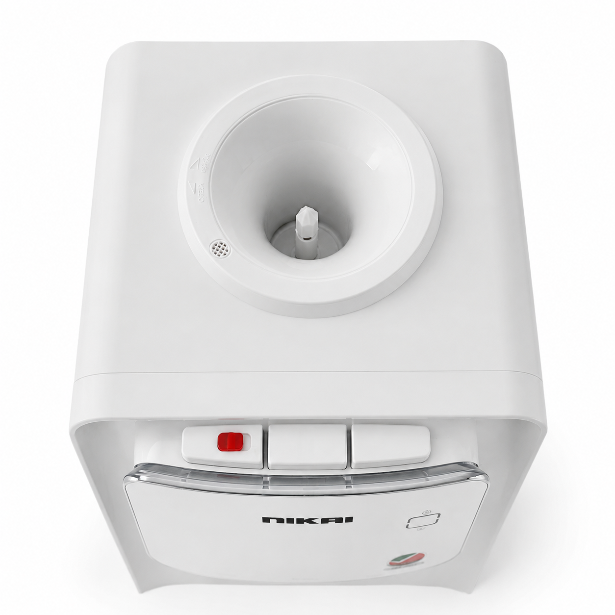 Nikai NWD1300C 3-Tap Top-Loading Water Dispenser with Storage Cabinet | White