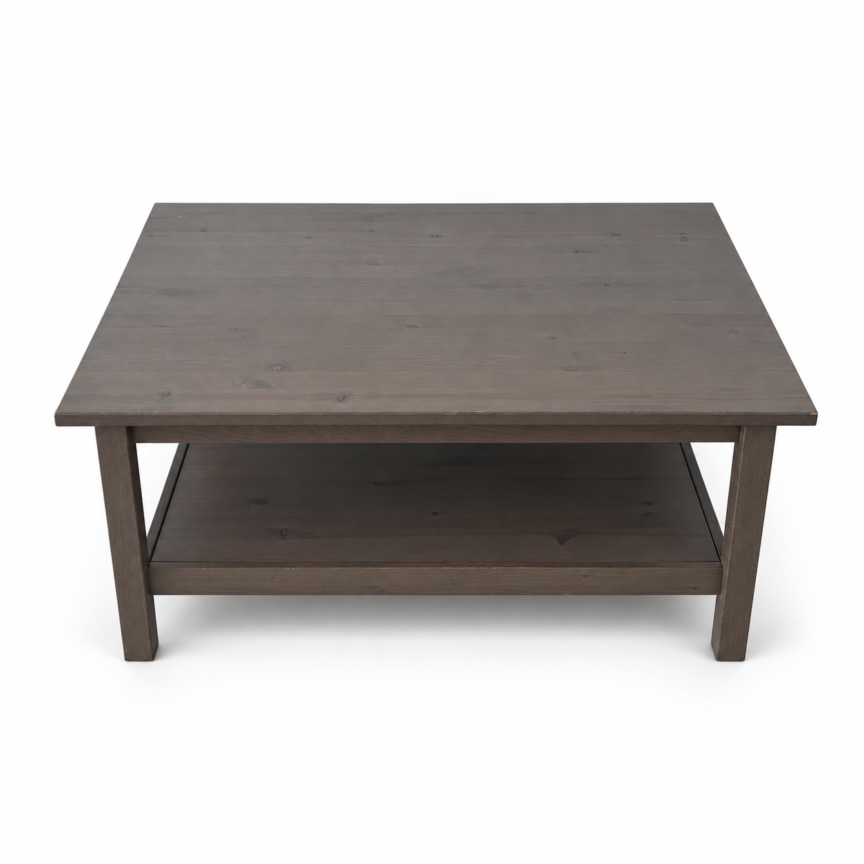 IKEA HEMNES Solid Pine Coffee Table with Lower Shelf | Dark Brown, 118x75x46 cm