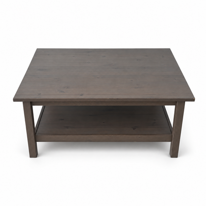 IKEA HEMNES Solid Pine Coffee Table with Lower Shelf | Dark Brown, 118x75x46 cm