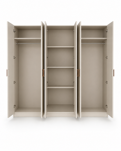 Royal Furniture Senna Painted 6-Door Wardrobe – 240 × 60 × 217 cm