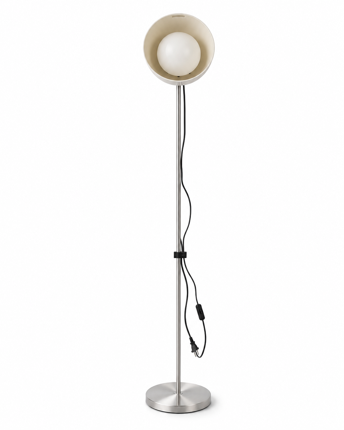 IKEA AFTON Vintage Adjustable Chrome Floor Lamp | Silver