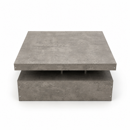PAN Home Kapehorn Rotating Square Coffee Table | Grey, 79x79 cm