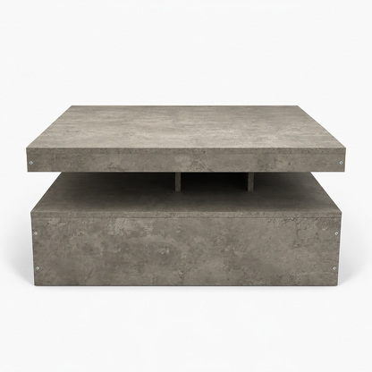 PAN Home Kapehorn Rotating Square Coffee Table | Grey, 79x79 cm