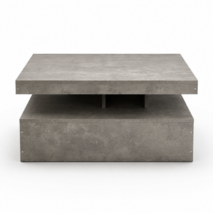 PAN Home Kapehorn Rotating Square Coffee Table | Grey, 79x79 cm