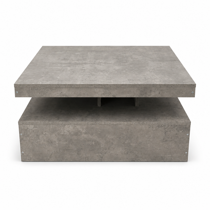 PAN Home Kapehorn Rotating Square Coffee Table | Grey, 79x79 cm