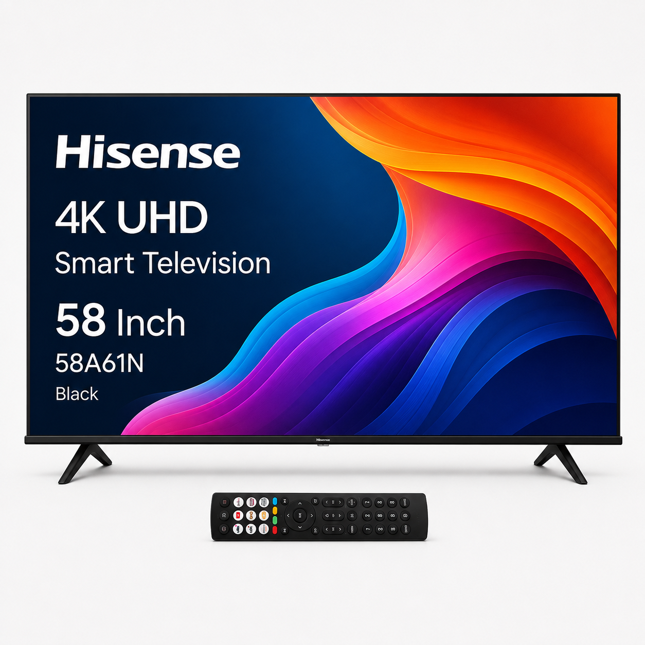 Hisense 58A61N 58-Inch 4K UHD Smart TV with Dolby Vision and VIDAA OS | Black