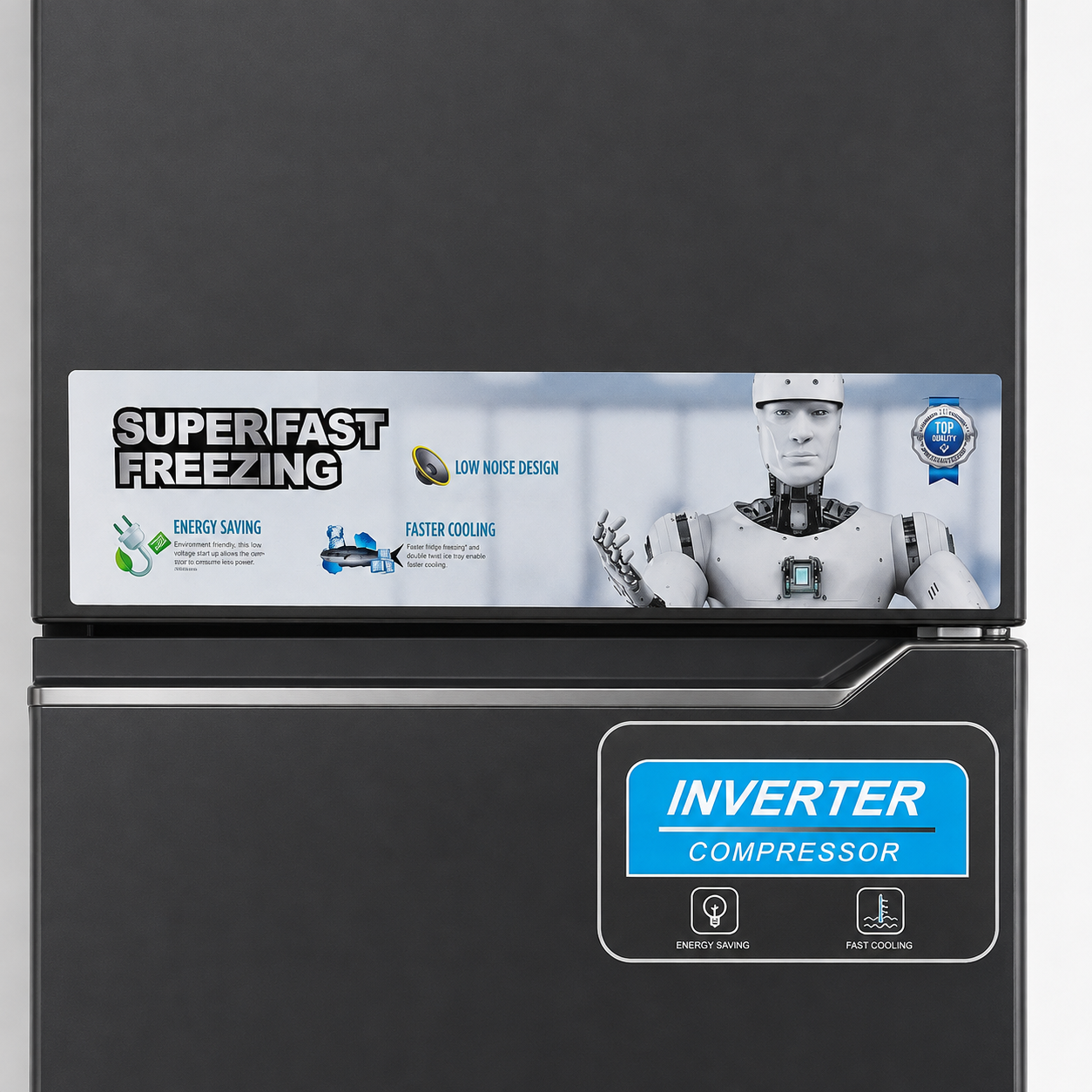 Nikai NRF601FSSINV 600L Double-Door No-Frost Inverter Refrigerator | Silver
