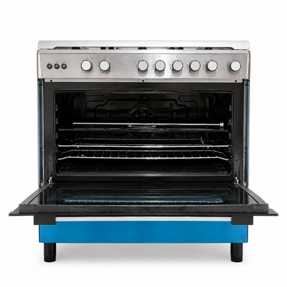 Midea LME95030FFD-C 90 cm 5-Burner Gas Cooker with Convection &amp; Rotisserie