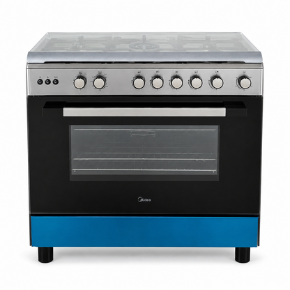 Midea LME95030FFD-C 90 cm 5-Burner Gas Cooker with Convection &amp; Rotisserie