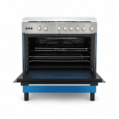 Midea LME95030FFD-C 90 cm 5-Burner Gas Cooker with Convection &amp; Rotisserie