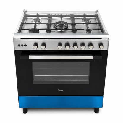 Midea LME95030FFD-C 90 cm 5-Burner Gas Cooker with Convection &amp; Rotisserie