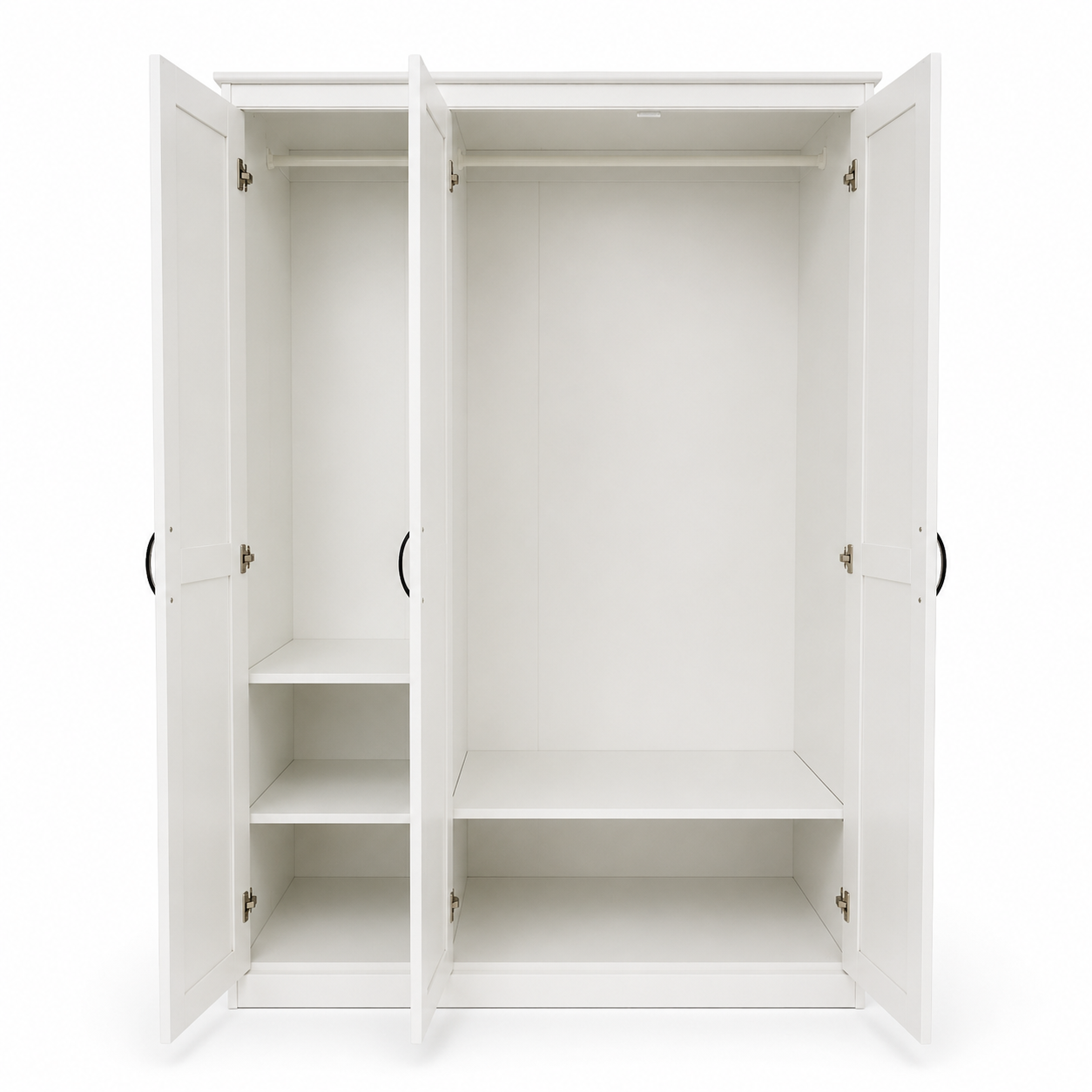 IKEA SONGESAND 3-Door Wardrobe with Mirror – White – 120 × 60 × 191 cm