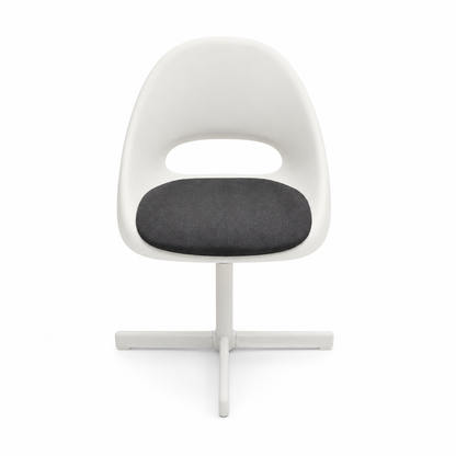 IKEA LOBERGET / SIBBEN Children’s Swivel Desk Chair with Cushion – White/Dark Grey