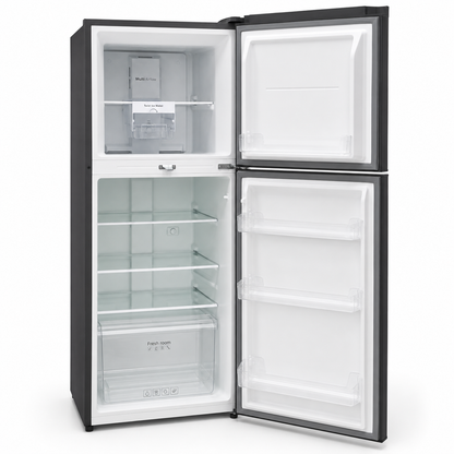Aftron AFR410SSF 400L No Frost Double-Door Refrigerator – Stainless Steel