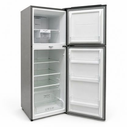 Aftron AFR410SSF 400L No Frost Double-Door Refrigerator – Stainless Steel