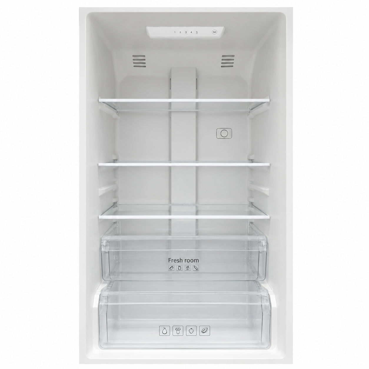 Aftron AFR410SSF 400L No Frost Double-Door Refrigerator – Stainless Steel