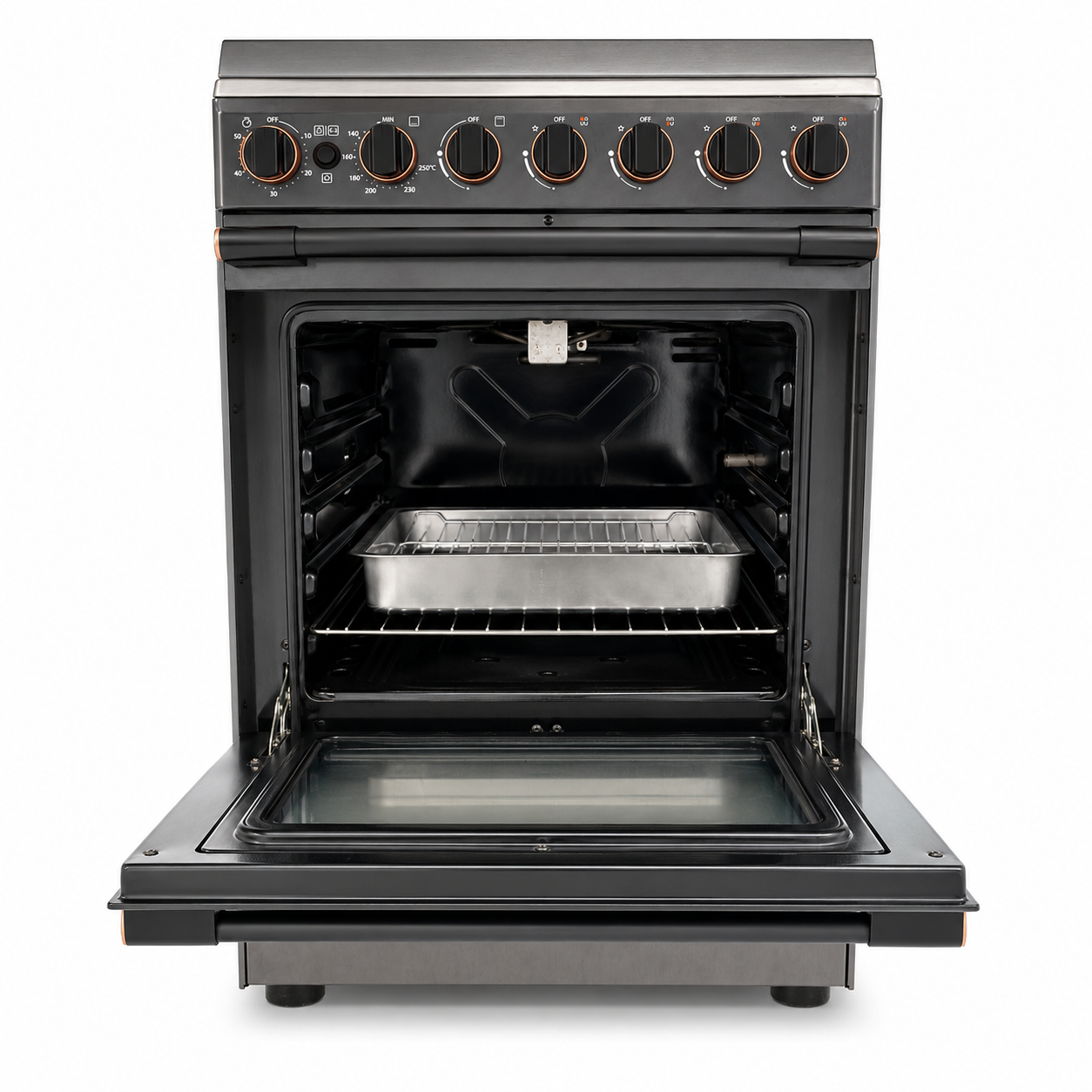 Toshiba Lava Series TBA-24BMG4G089KS 4-Burner Gas Cooker – 60 cm – Dark Grey
