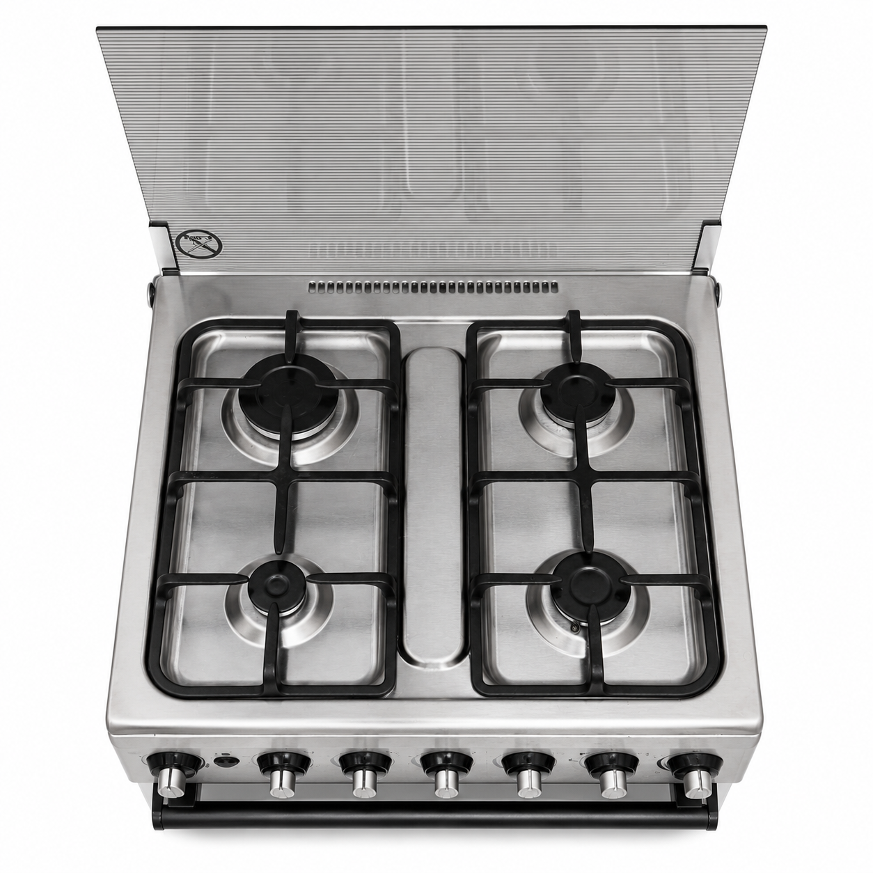 Midea CME6060-D 4-Burner Gas Cooker with Oven & Grill – Stainless Steel – 60 × 60 cm