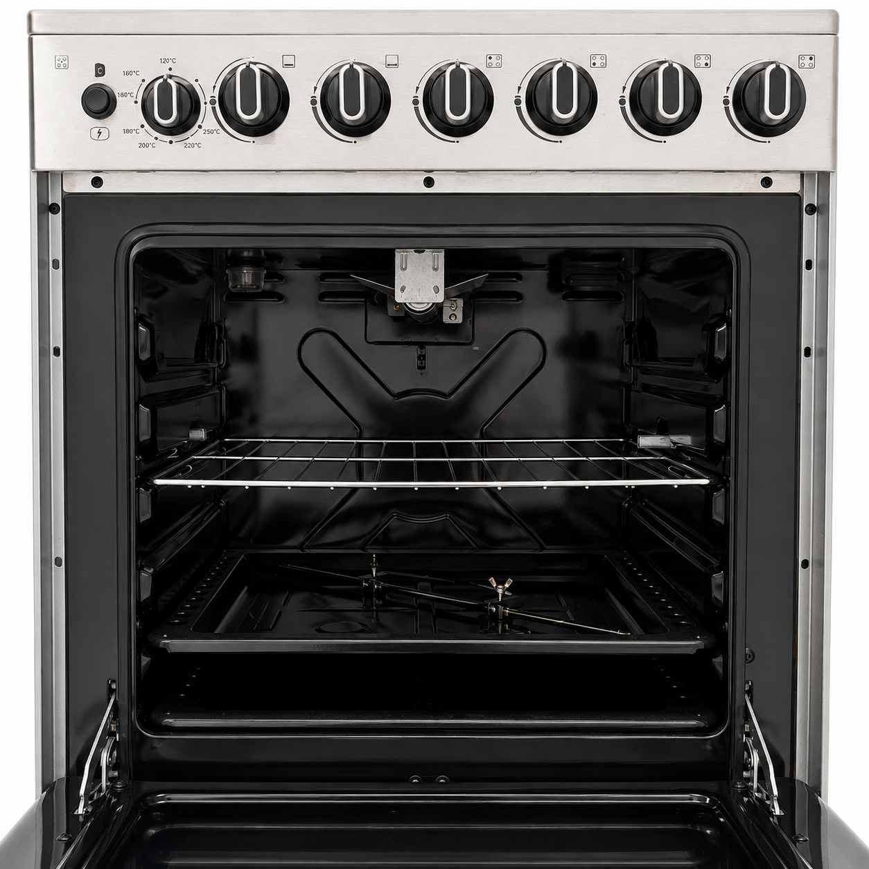 Midea CME6060-D 4-Burner Gas Cooker with Oven & Grill – Stainless Steel – 60 × 60 cm