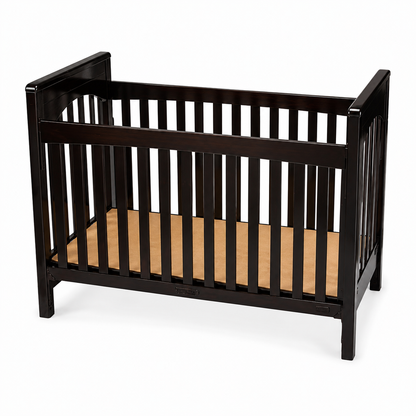 Giggles Jolie Wooden Baby Crib – Brown – 132 × 70 cm Mattress Size